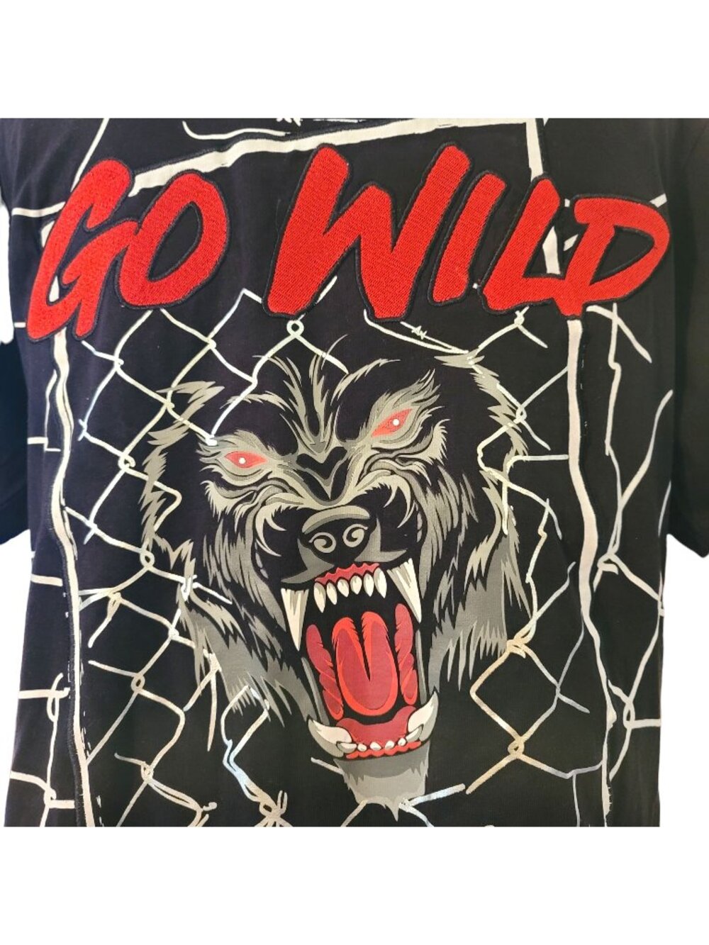 Go Wild Werewolf Graphic Tee Switch Remarkable Black T-Shirt Adult Mens L JJ3254